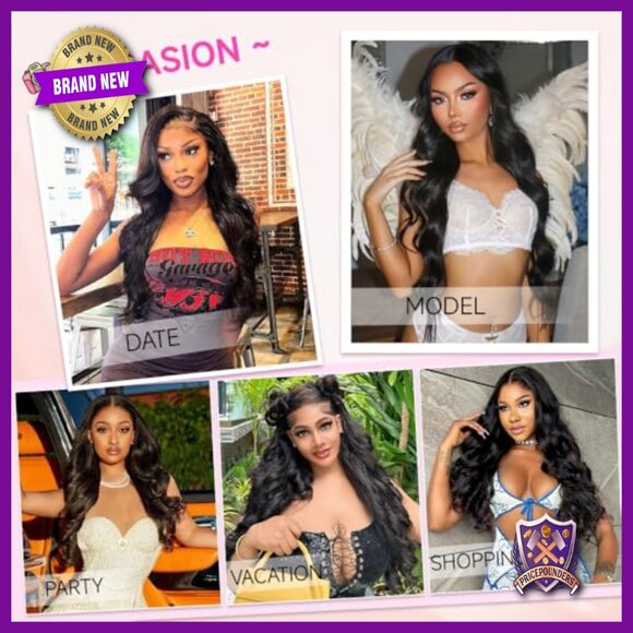 30 Inch 13x6 Lace Front Wig Human Hair Body Wave 200 Density HD Lace main image 6